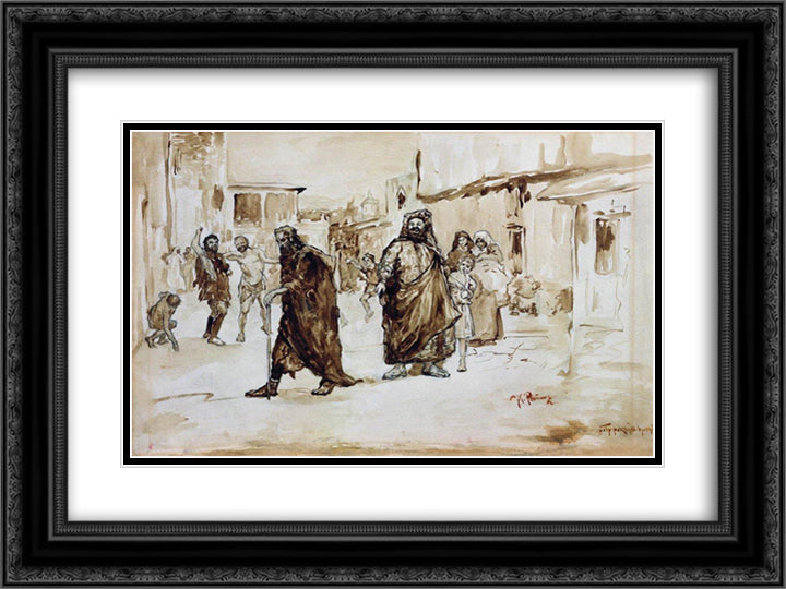 Prophet 24x18 Black Ornate Wood Framed Art Print Poster with Double Matting by Repin, Ilya