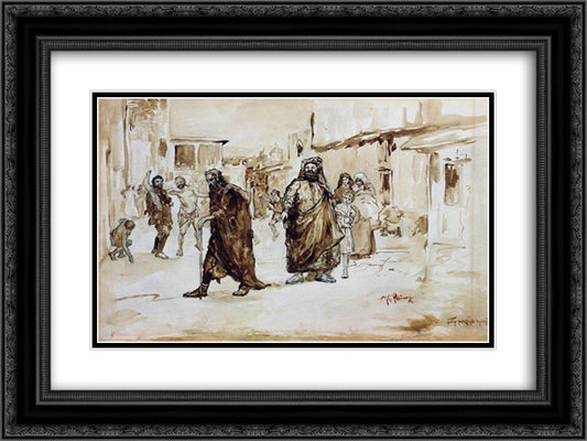 Prophet 24x18 Black Ornate Wood Framed Art Print Poster with Double Matting by Repin, Ilya
