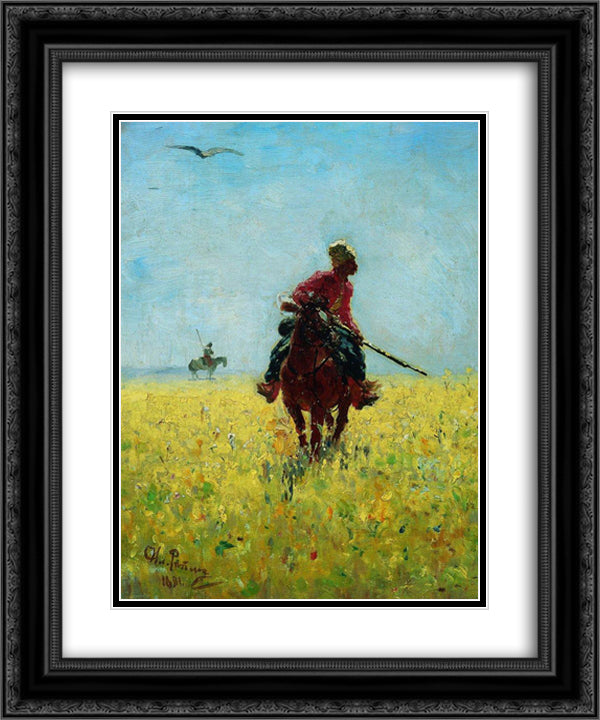 Watch 20x24 Black Ornate Wood Framed Art Print Poster with Double Matting by Repin, Ilya