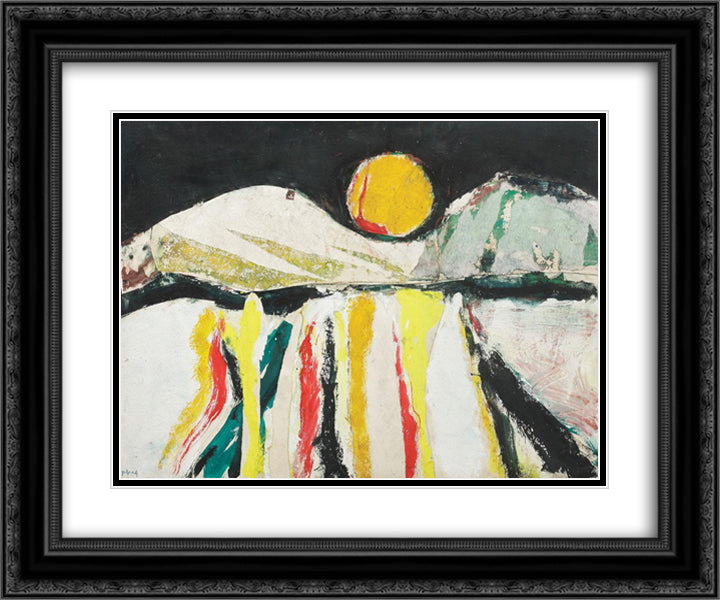 Midnight Sun 24x20 Black Ornate Wood Framed Art Print Poster with Double Matting by Pacea, Ion