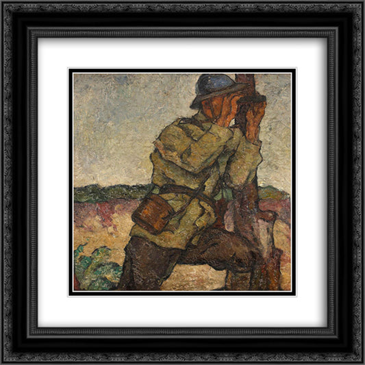 Scout 20x20 Black Ornate Wood Framed Art Print Poster with Double Matting by Theodorescu Sion, Ion