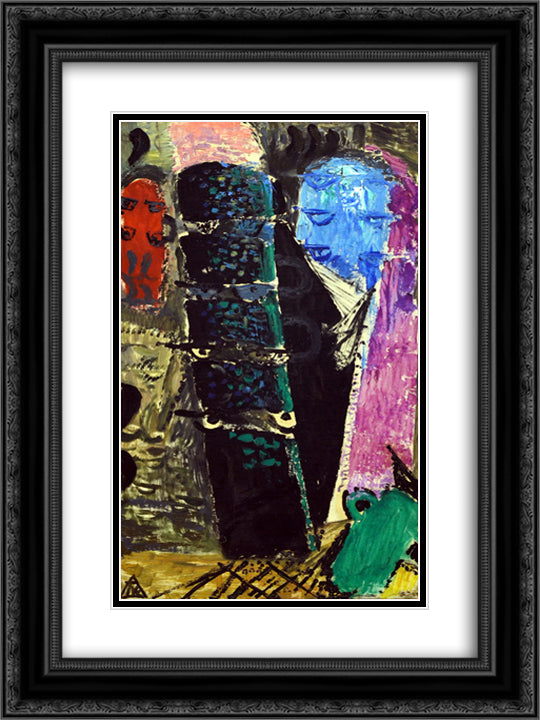 Depth 18x24 Black Ornate Wood Framed Art Print Poster with Double Matting by Tuculescu, Ion