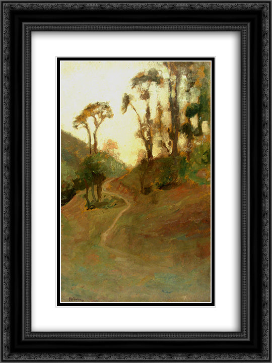 Landscape 18x24 Black Ornate Wood Framed Art Print Poster with Double Matting by Strambu, Ipolit