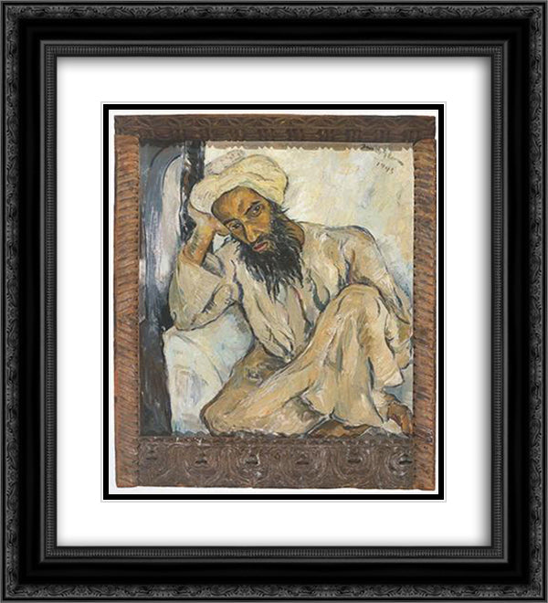 Arab Priest 20x22 Black Ornate Wood Framed Art Print Poster with Double Matting by Stern, Irma
