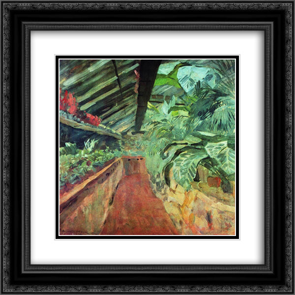 Conservatory 20x20 Black Ornate Wood Framed Art Print Poster with Double Matting by Levitan, Isaac