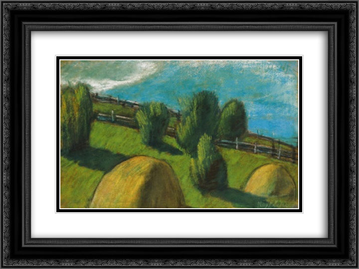 Ricks 24x18 Black Ornate Wood Framed Art Print Poster with Double Matting by Nagy, Istvan
