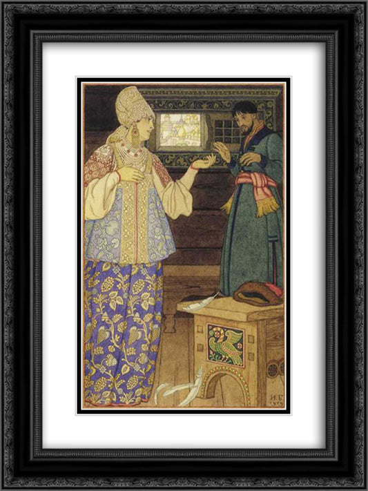 Andrew-shooter and Strelchiha 18x24 Black Ornate Wood Framed Art Print Poster with Double Matting by Bilibin, Ivan