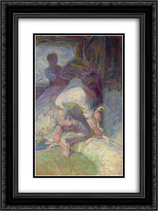 Bundles 18x24 Black Ornate Wood Framed Art Print Poster with Double Matting by Grohar, Ivan