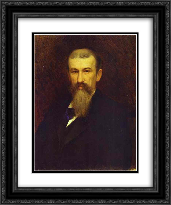 Portrait of the Artist Alexander Sokolov 20x24 Black Ornate Wood Framed Art Print Poster with Double Matting by Kramskoy, Ivan