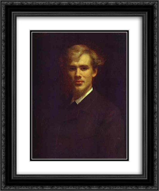 Portrait of the Doctor Sergey Botkin 20x24 Black Ornate Wood Framed Art Print Poster with Double Matting by Kramskoy, Ivan