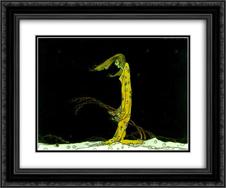 unknown title 24x20 Black Ornate Wood Framed Art Print Poster with Double Matting by Milev, Ivan