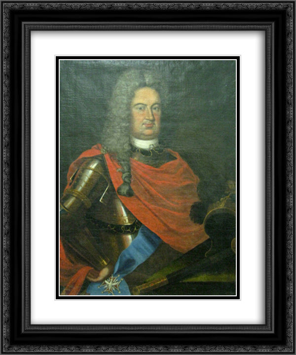 Boris Sheremetev 20x24 Black Ornate Wood Framed Art Print Poster with Double Matting by Nikitin, Ivan