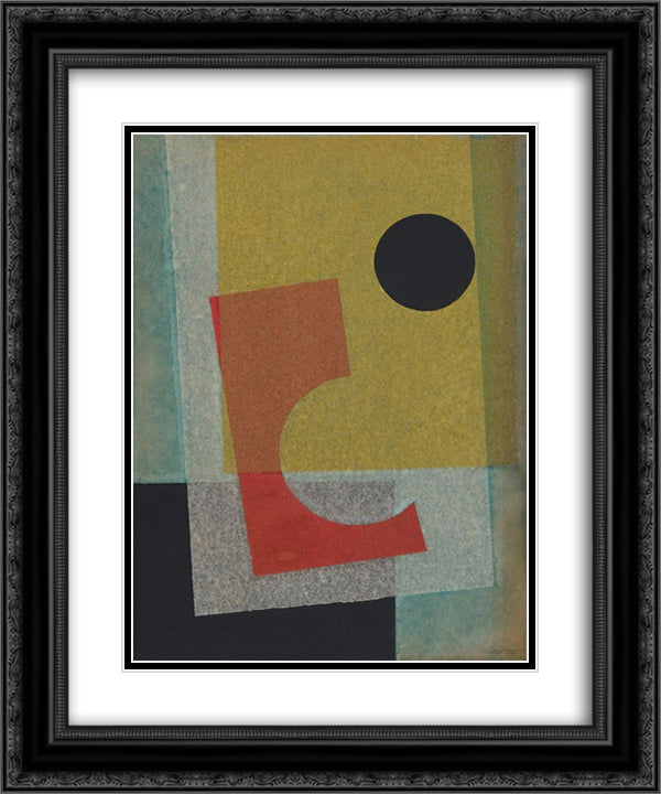 Collage 20x24 Black Ornate Wood Framed Art Print Poster with Double Matting by Serpa, Ivan