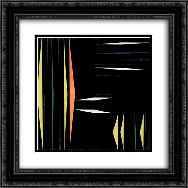 Composicao 20x20 Black Ornate Wood Framed Art Print Poster with Double Matting by Serpa, Ivan