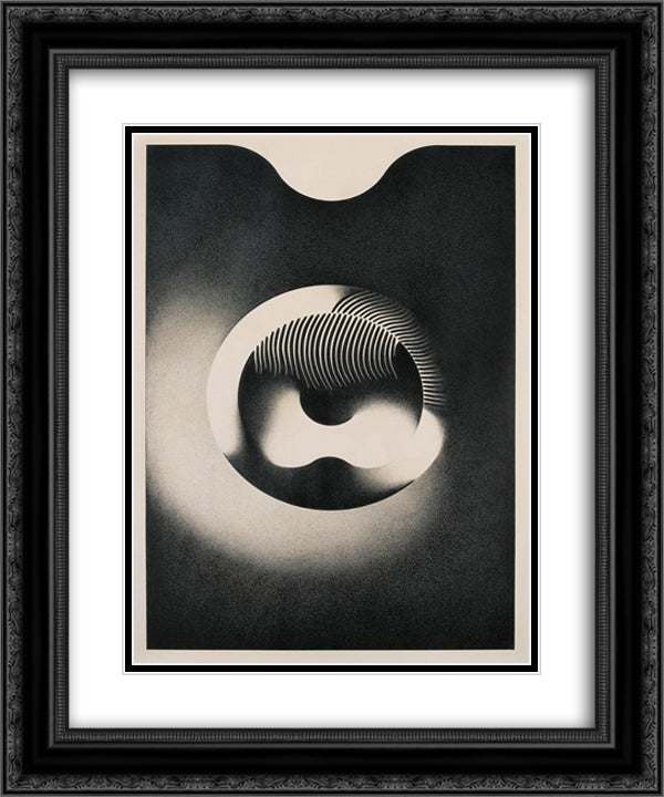 Op - Erotica 20x24 Black Ornate Wood Framed Art Print Poster with Double Matting by Serpa, Ivan