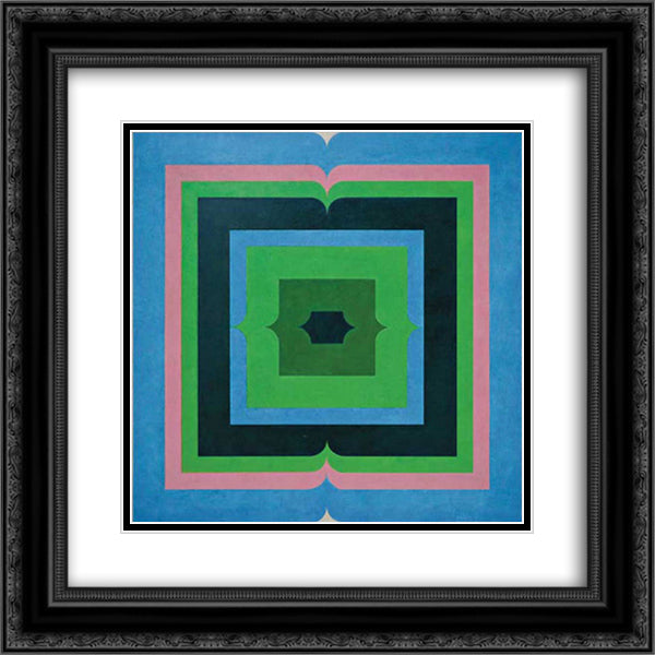 Serie Amazonica no 27 20x20 Black Ornate Wood Framed Art Print Poster with Double Matting by Serpa, Ivan