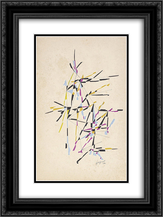 Untitled 18x24 Black Ornate Wood Framed Art Print Poster with Double Matting by Serpa, Ivan