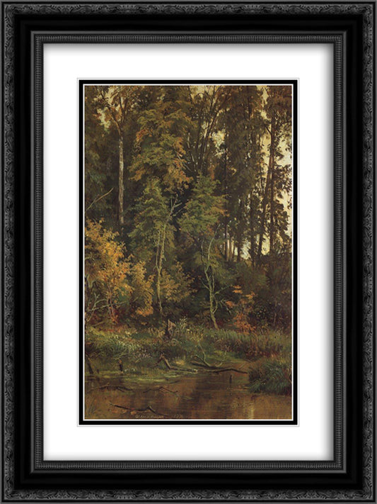 Go to the autumn 18x24 Black Ornate Wood Framed Art Print Poster with Double Matting by Shishkin, Ivan