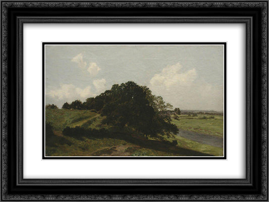 Summer day. Trees 24x18 Black Ornate Wood Framed Art Print Poster with Double Matting by Shishkin, Ivan