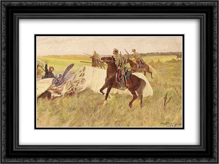 Got a German drifter 24x18 Black Ornate Wood Framed Art Print Poster with Double Matting by Vladimirov, Ivan