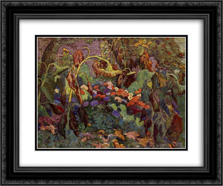 The Tangled Garden 24x20 Black Ornate Wood Framed Art Print Poster with Double Matting by MacDonald, J. E. H.
