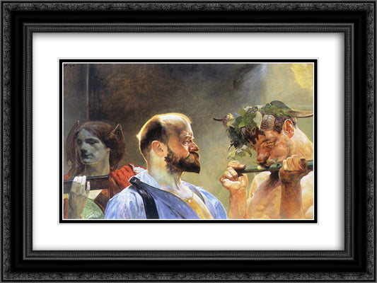 Law 24x18 Black Ornate Wood Framed Art Print Poster with Double Matting by Malczewski, Jacek