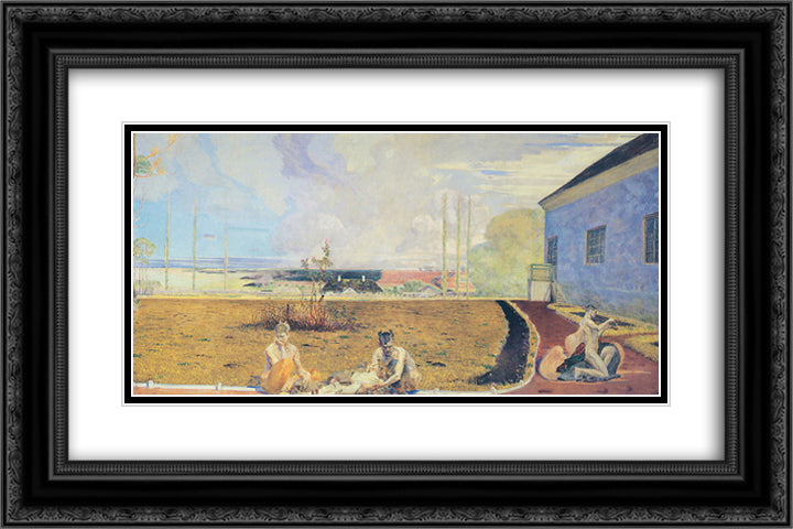 My Life My Soul 24x16 Black Ornate Wood Framed Art Print Poster with Double Matting by Malczewski, Jacek