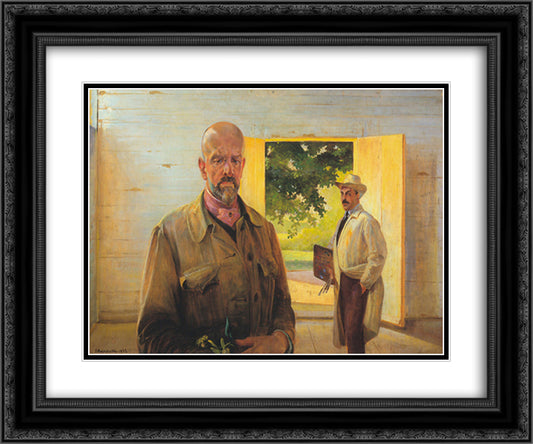 Passing on the Palette 24x20 Black Ornate Wood Framed Art Print Poster with Double Matting by Malczewski, Jacek