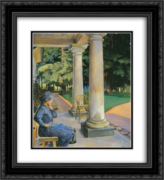 The Gardener 20x22 Black Ornate Wood Framed Art Print Poster with Double Matting by Malczewski, Jacek