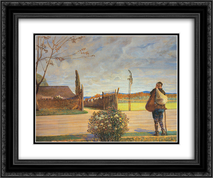 The Prodigal Son 24x20 Black Ornate Wood Framed Art Print Poster with Double Matting by Malczewski, Jacek