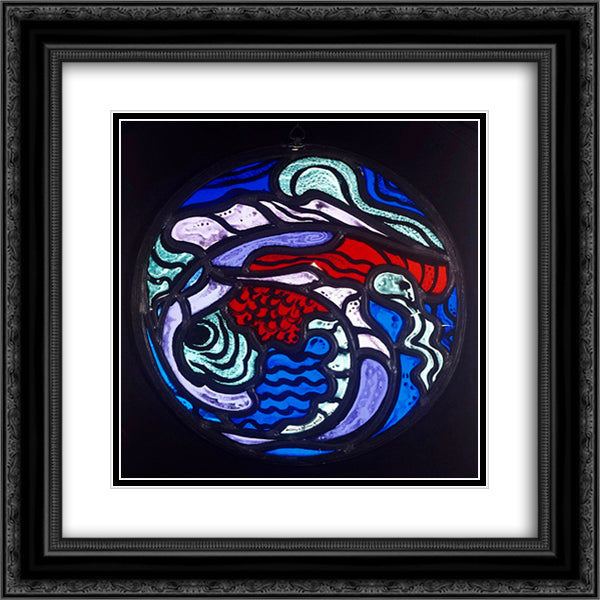 Halraam Villa Wulffraat 20x20 Black Ornate Wood Framed Art Print Poster with Double Matting by Heemskerck, Jacoba van