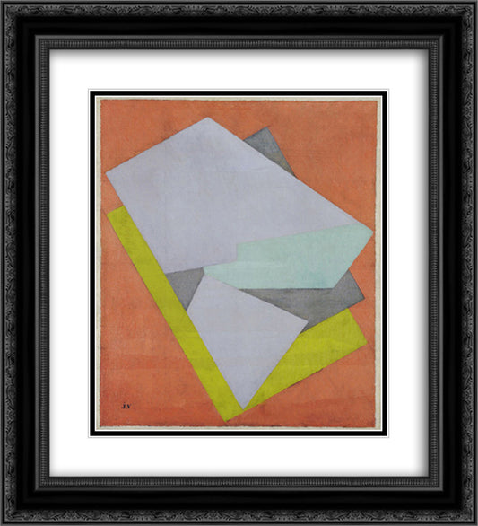 Color Perspective 20x22 Black Ornate Wood Framed Art Print Poster with Double Matting by Villon, Jacques