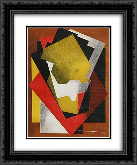 Composition 20x24 Black Ornate Wood Framed Art Print Poster with Double Matting by Villon, Jacques