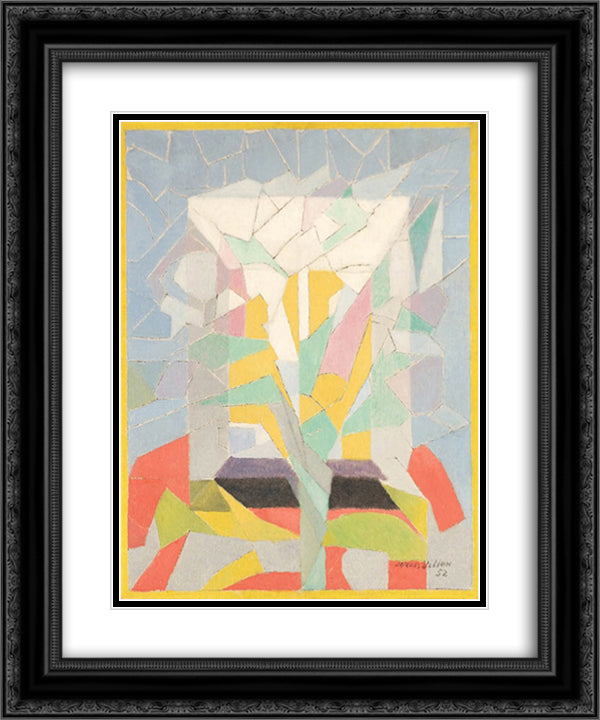 Le mois de mai 20x24 Black Ornate Wood Framed Art Print Poster with Double Matting by Villon, Jacques