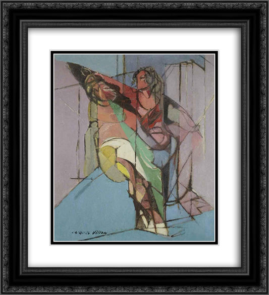 Phedre et Hyppolite 20x22 Black Ornate Wood Framed Art Print Poster with Double Matting by Villon, Jacques