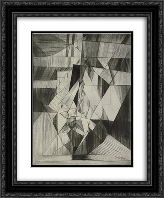 The Equilibrist (L'Equilibriste) 20x24 Black Ornate Wood Framed Art Print Poster with Double Matting by Villon, Jacques