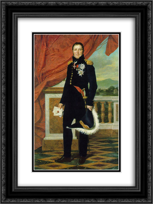 Etienne Maurice Gerard 18x24 Black Ornate Wood Framed Art Print Poster with Double Matting by David, Jacques Louis