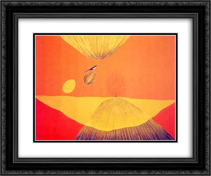 Journey - I 24x20 Black Ornate Wood Framed Art Print Poster with Double Matting by Swaminathan, Jagdish