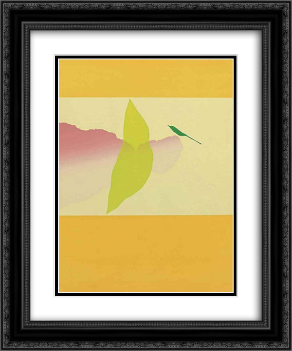 March - April 20x24 Black Ornate Wood Framed Art Print Poster with Double Matting by Swaminathan, Jagdish