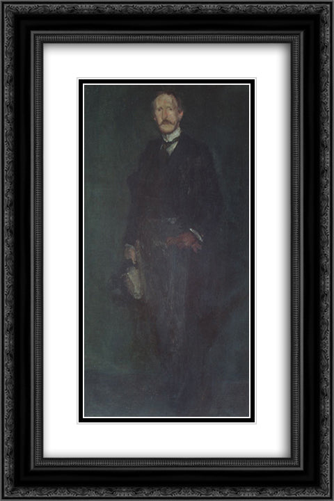 Edward Guthrie Kennedy 16x24 Black Ornate Wood Framed Art Print Poster with Double Matting by Whistler, James McNeill