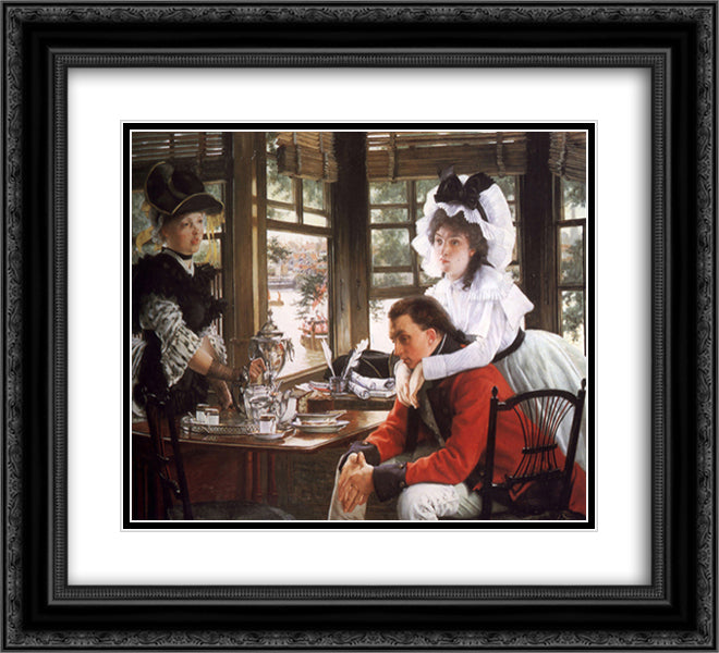 Bad News 22x20 Black Ornate Wood Framed Art Print Poster with Double Matting by Tissot, James