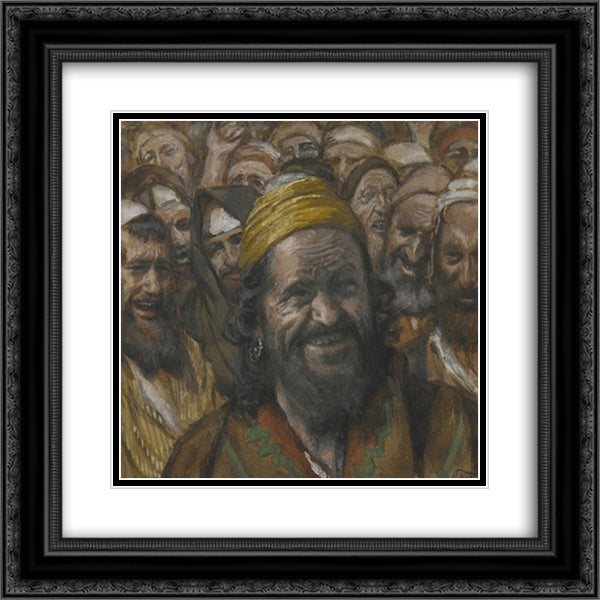 Barrabbas, illustration from 'The Life of Our Lord Jesus Christ' 20x20 Black Ornate Wood Framed Art Print Poster with Double Matting by Tissot, James
