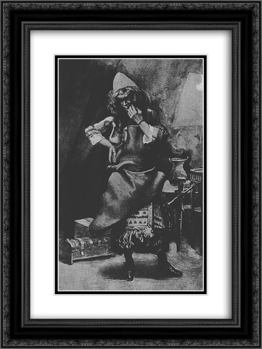 Bezalel, as in Exodus 31 18x24 Black Ornate Wood Framed Art Print Poster with Double Matting by Tissot, James