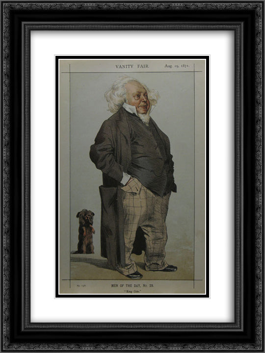 Caricature of Henry Cole 18x24 Black Ornate Wood Framed Art Print Poster with Double Matting by Tissot, James