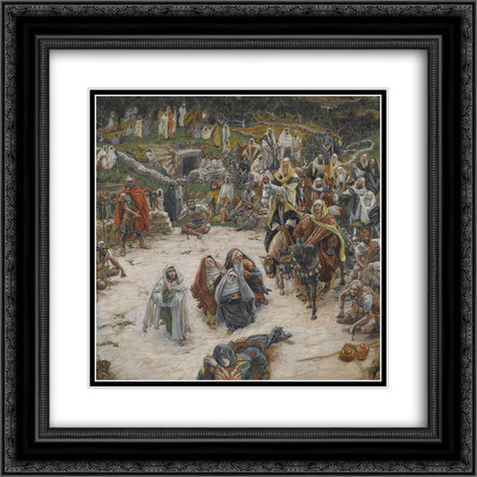 Crucifixion, seen from the Cross 20x20 Black Ornate Wood Framed Art Print Poster with Double Matting by Tissot, James