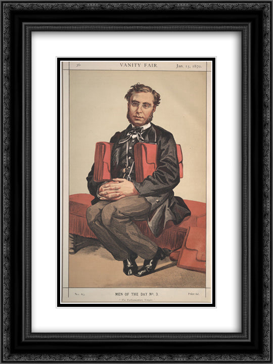 emile Ollivier 18x24 Black Ornate Wood Framed Art Print Poster with Double Matting by Tissot, James