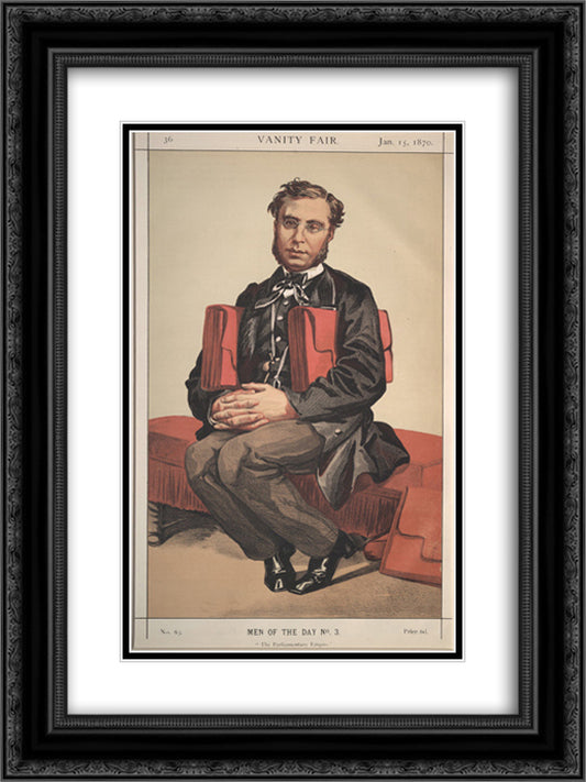 emile Ollivier 18x24 Black Ornate Wood Framed Art Print Poster with Double Matting by Tissot, James