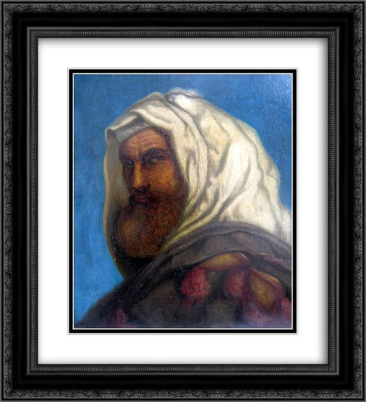 Etude 20x22 Black Ornate Wood Framed Art Print Poster with Double Matting by Tissot, James