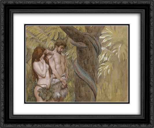 God's Curse 24x20 Black Ornate Wood Framed Art Print Poster with Double Matting by Tissot, James