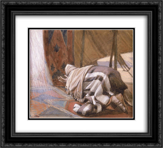 God's Promises to Abram 22x20 Black Ornate Wood Framed Art Print Poster with Double Matting by Tissot, James